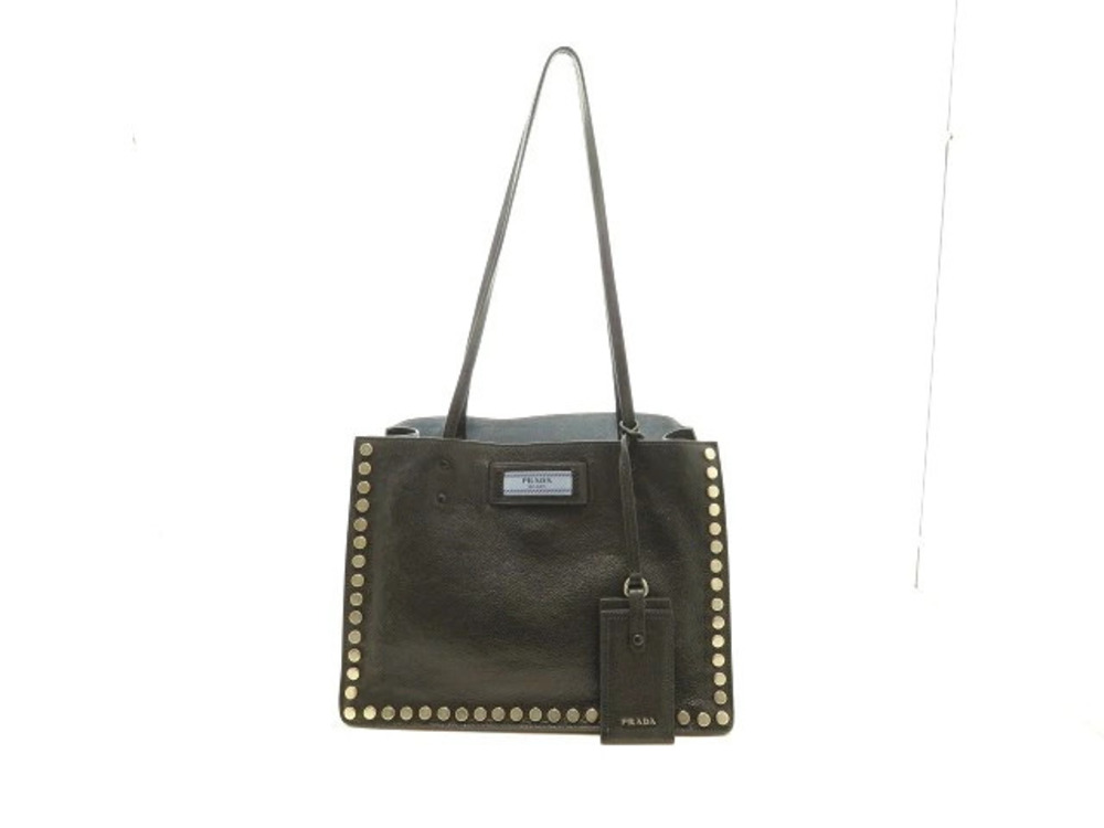 Prada Etiquette Bag Calfskin Black Nero Black Blue ASTRALE